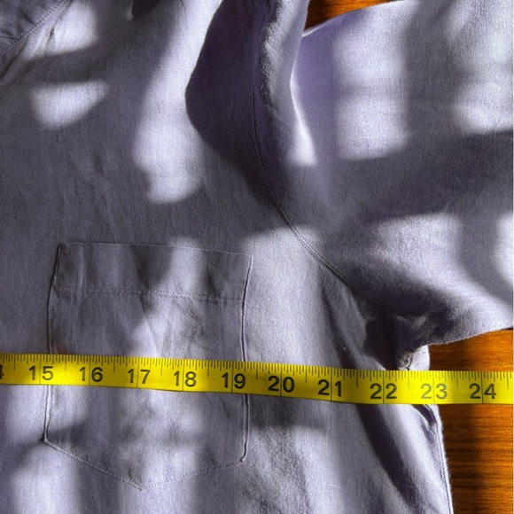 Eileen Fisher Lavender Irish Linen Button Down Tunic Sz Medium Runs Large - Picture 11 of 13